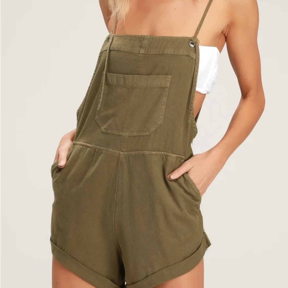 Billabong olive green overalls